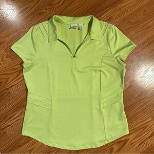 Chico’s Zenergy Golf Lemon Lime Short Sleeve Top size L